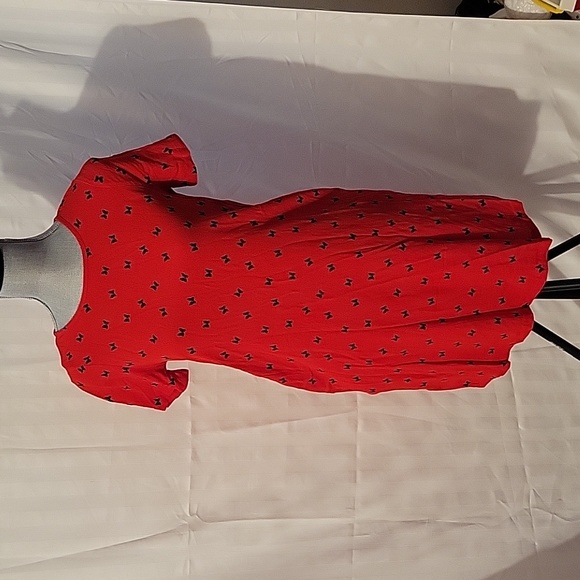 Disney Minnie Mouse Shift Dress with Pockets Red with Blackbows, Size:  XS/M - Picture 1 of 11
